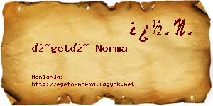 Égető Norma névjegykártya